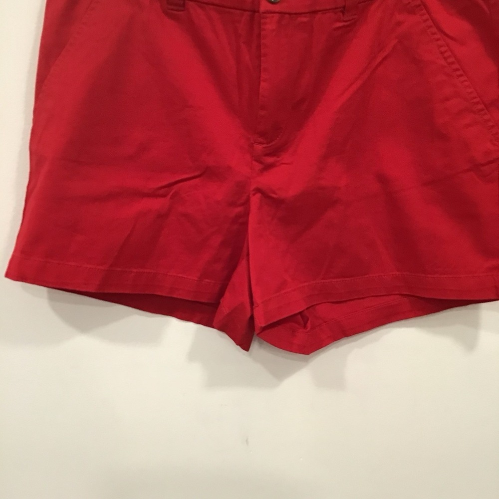 Maison Jules Women's Essential Chino Shorts SZ 12 Red Classic Casual Summer - Picture 4 of 12